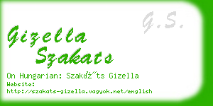 gizella szakats business card